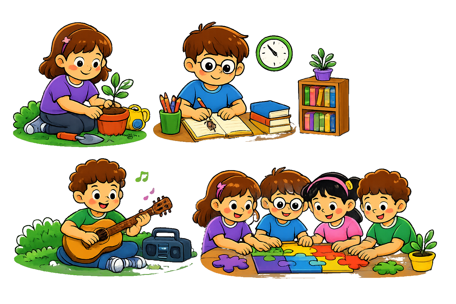 Crianças a aprender